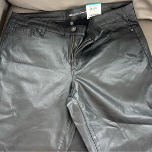 INC International Concepts Women's Shiny Black Jeans